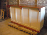 Antique white & antique long leaf pine store counter- kitchen island