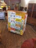 Ready to ship License plate wrapped hostess station - man cave Bar