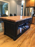 Antique wood store counter -kitchen island